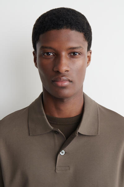 COS インターロックコットンポロシャツ