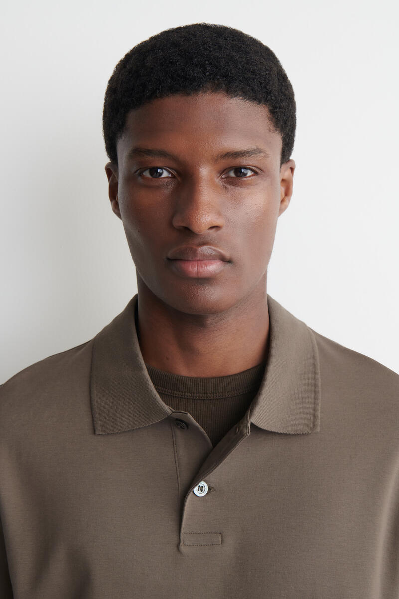 COS インターロックコットンポロシャツ