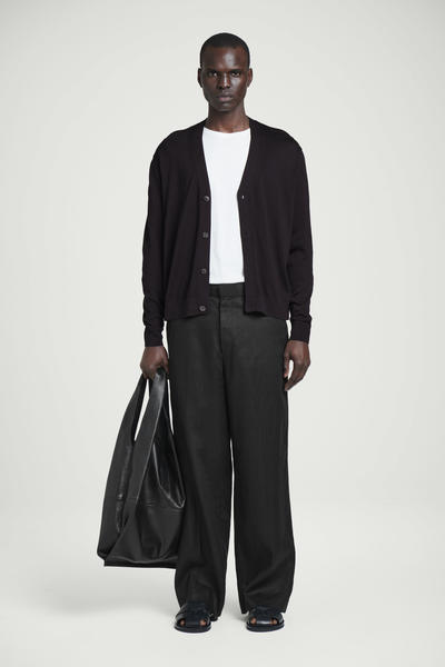 COS ニットシルクVネックカーディガン