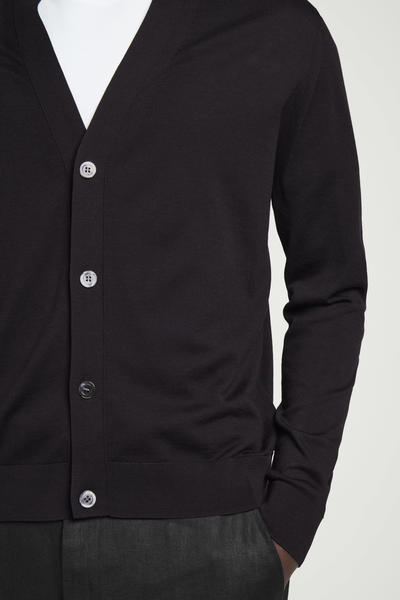 COS ニットシルクVネックカーディガン