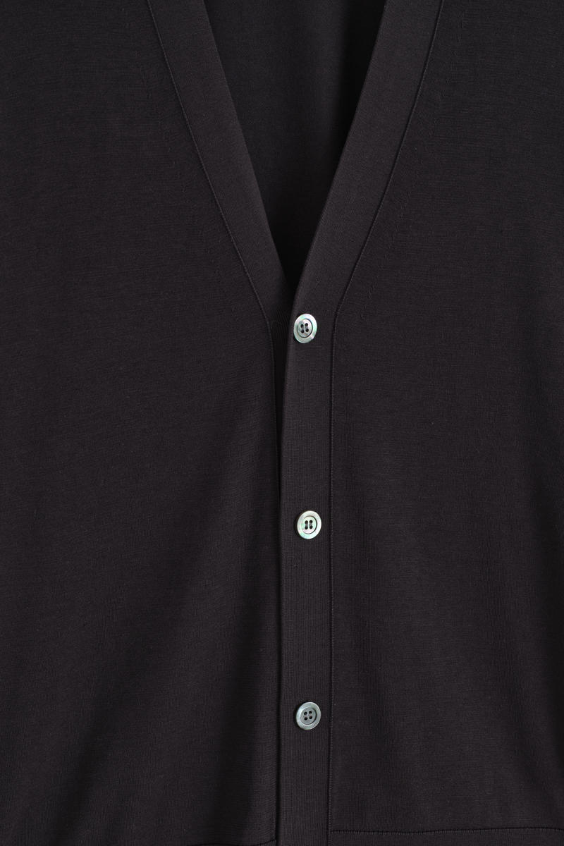 COS ニットシルクVネックカーディガン