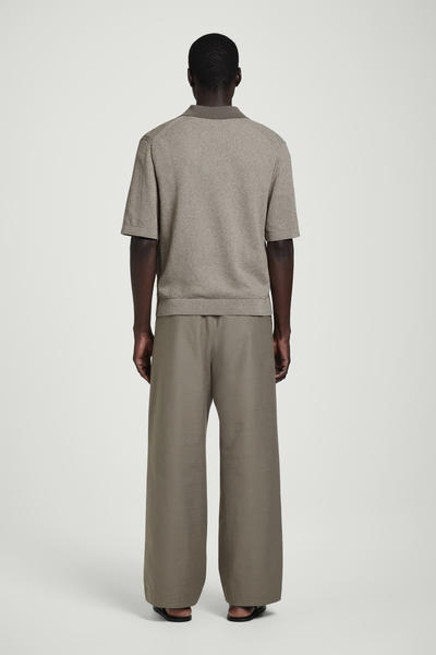 COS オープンニットブークレポロシャツ