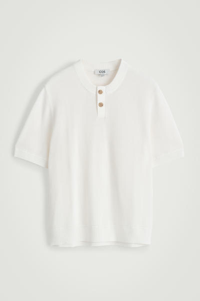 COS ニットコットンヘンリーTシャツ