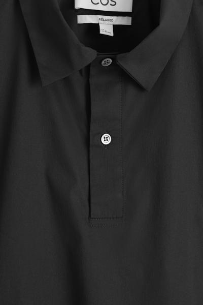 COS コットンポップオーバー半袖シャツ