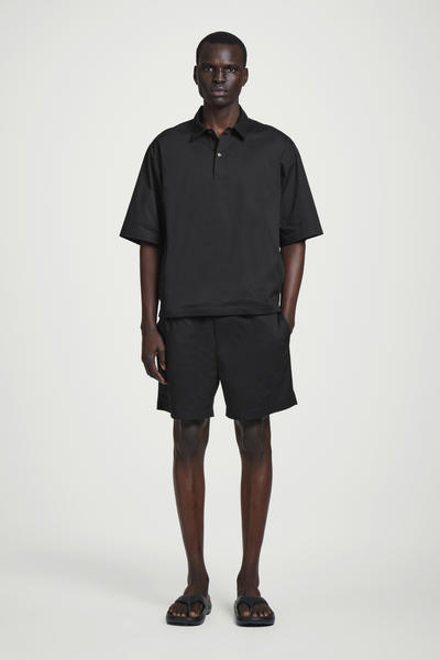 COS コットンポップオーバー半袖シャツ