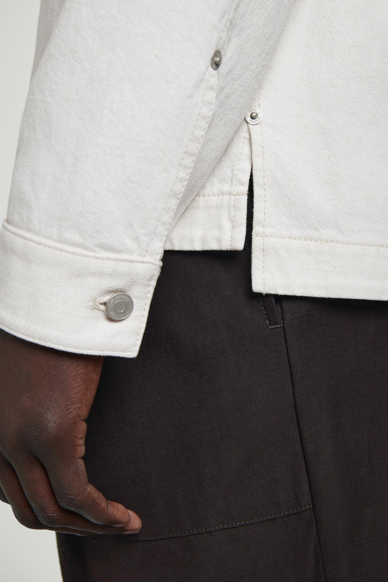 COS コットンリネンデニムオーバーシャツ