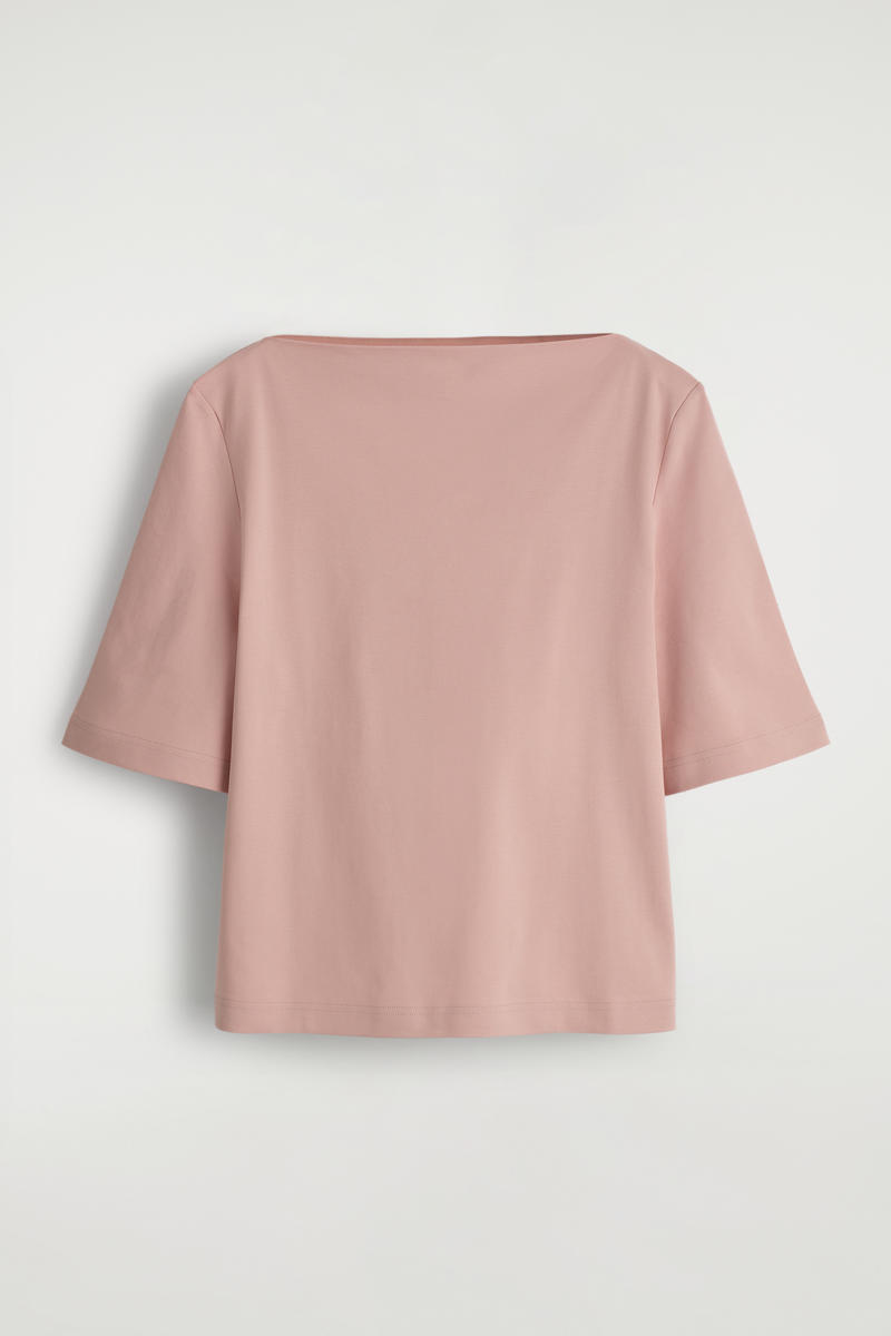 COS ボートネックコットンTシャツ
