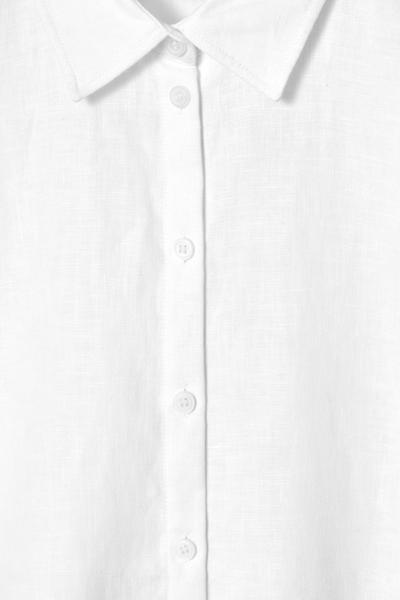 COS ボクシー半袖リネンシャツ