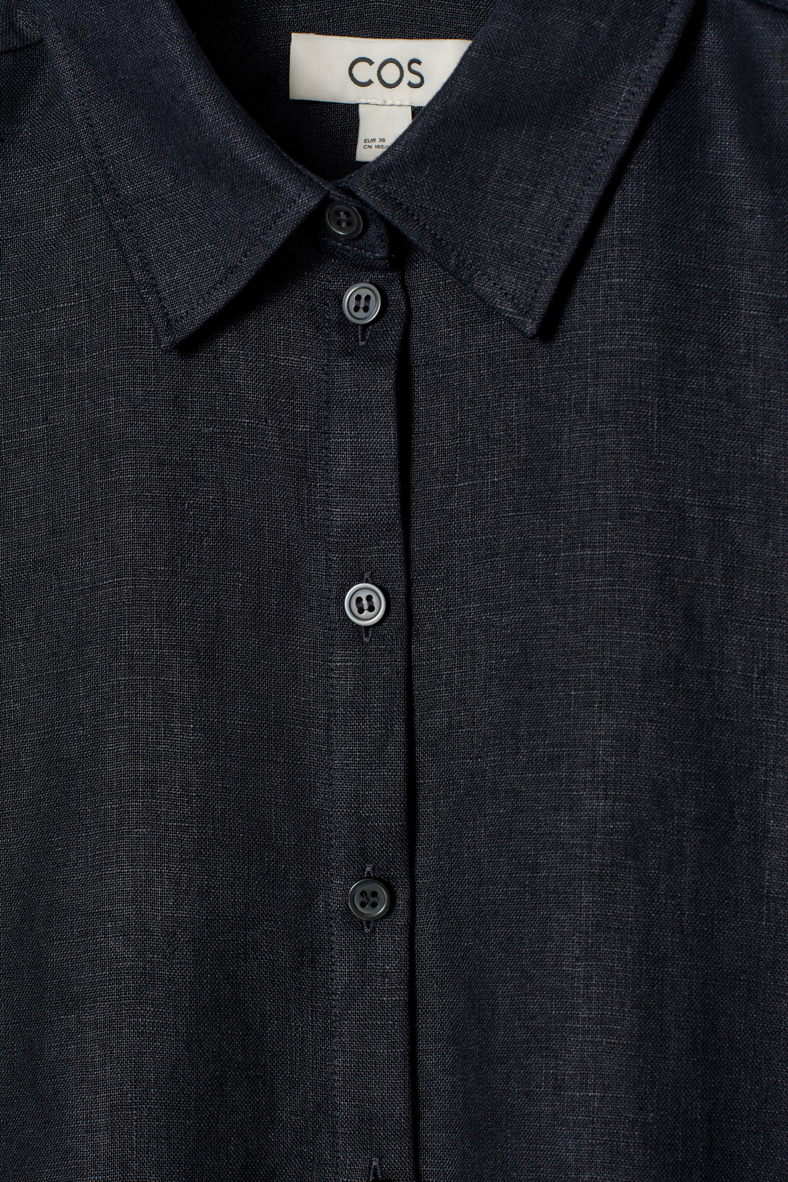 BOXY SHORT-SLEEVED LINEN SHIRT ボクシー半袖リネンシャツ｜COS