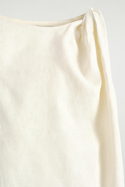 COS ツイストディテール リネン ミニドレス