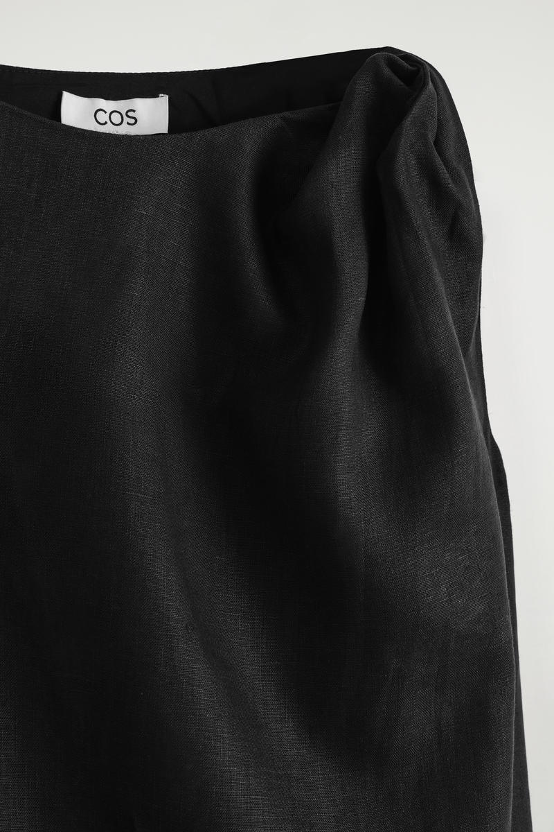 COS ツイストディテール リネン ミニドレス