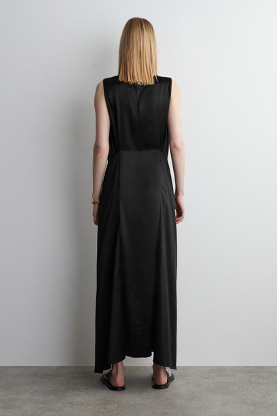 COS ラップフロントシルクマキシドレス