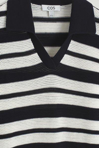 COS オープンニットポロミニドレス