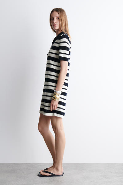 COS オープンニットポロミニドレス