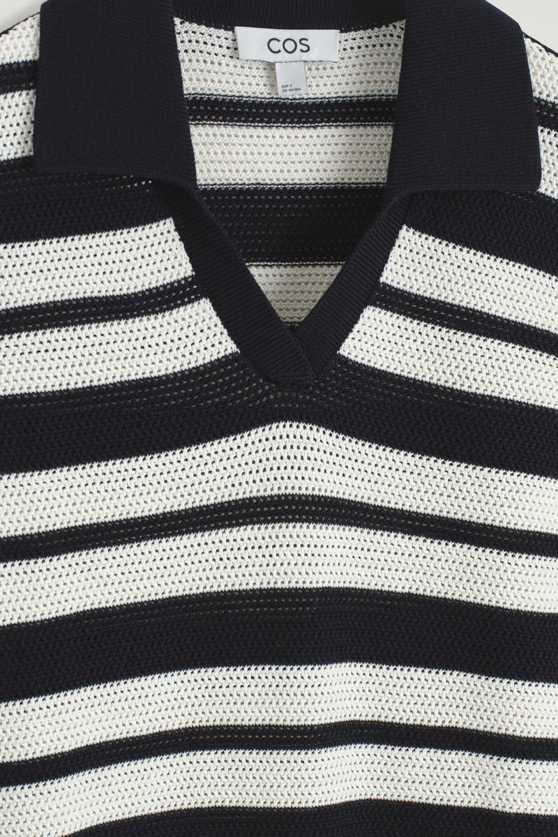 COS オープンニットポロミニドレス