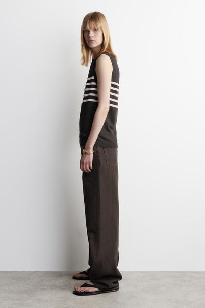 COS ストライプニットタンクトップ