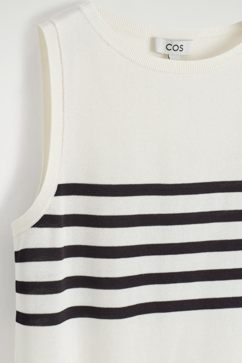 COS ストライプニットタンクトップ