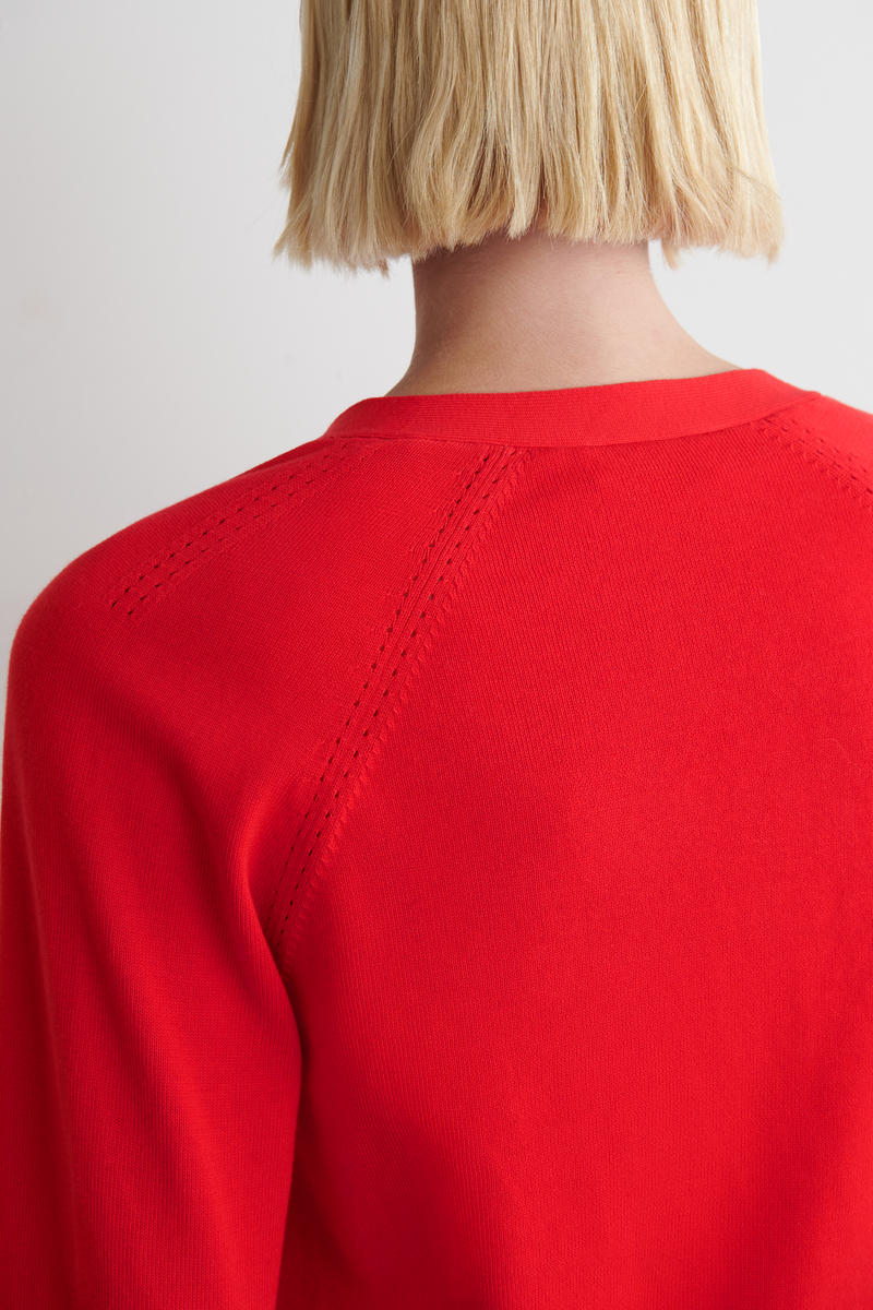 COS ニットコットンVネックカーディガン