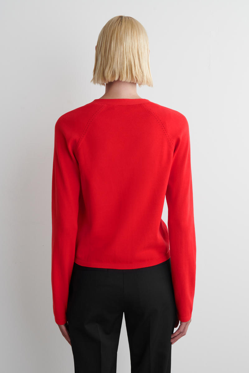 COS ニットコットンVネックカーディガン