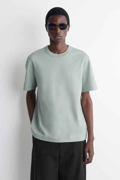 COS インターロック コットン クルーネックTシャツ