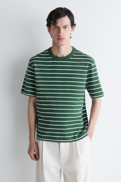 COS インターロック コットン クルーネックTシャツ