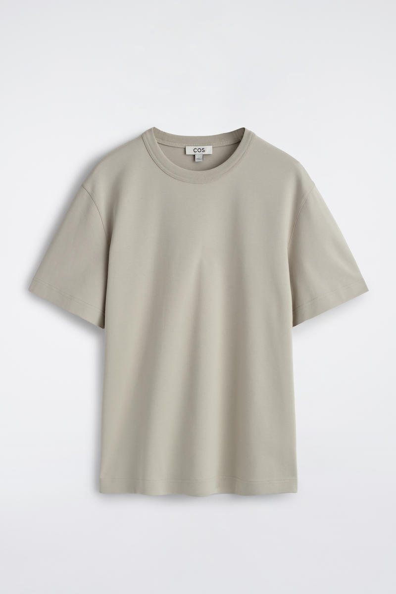 COS インターロックコットンクルーネックTシャツ