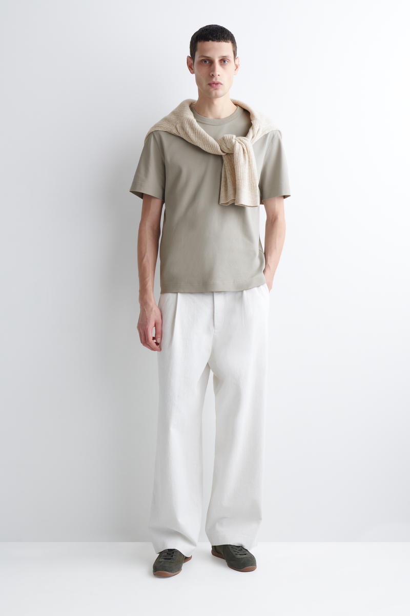 COS インターロックコットンクルーネックTシャツ