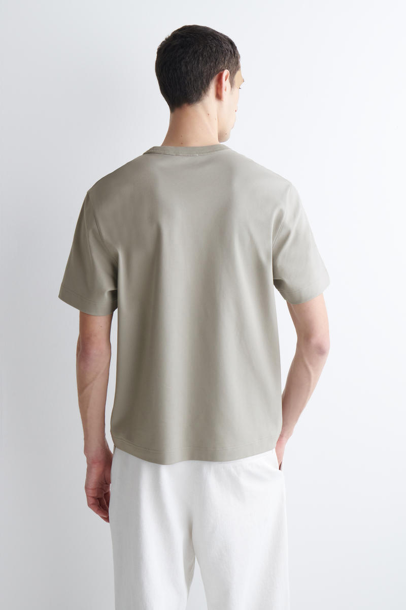 COS インターロックコットンクルーネックTシャツ