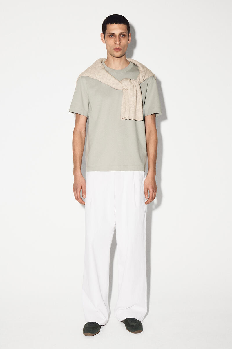 COS インターロックコットンクルーネックTシャツ