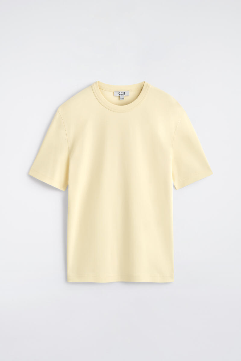 COS インターロックコットンクルーネックTシャツ