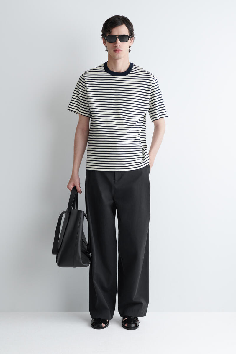 COS インターロック コットン クルーネックTシャツ