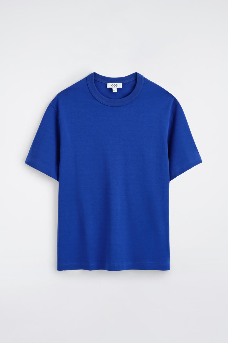 COS インターロックコットンクルーネックTシャツ
