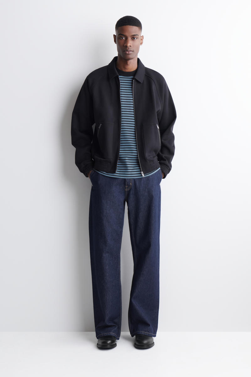 COS インターロックコットンクルーネックTシャツ