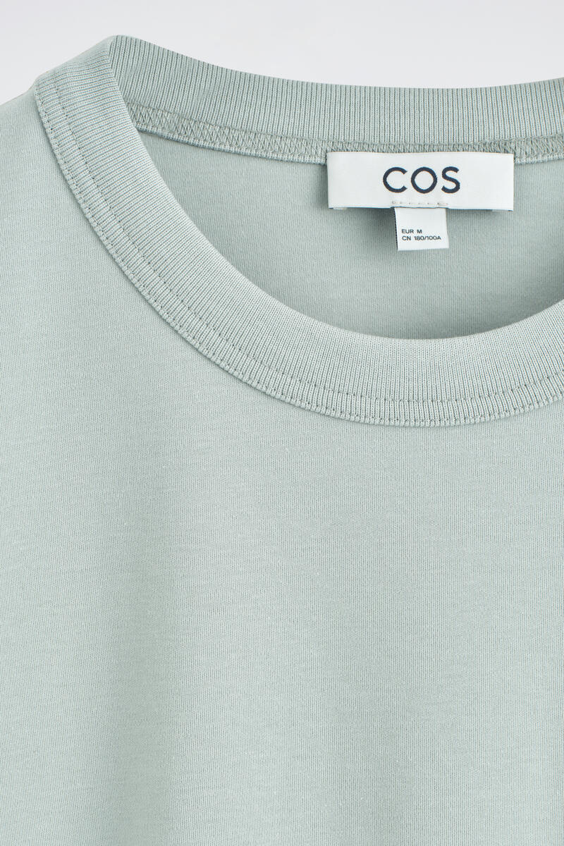 COS インターロック コットン クルーネックTシャツ