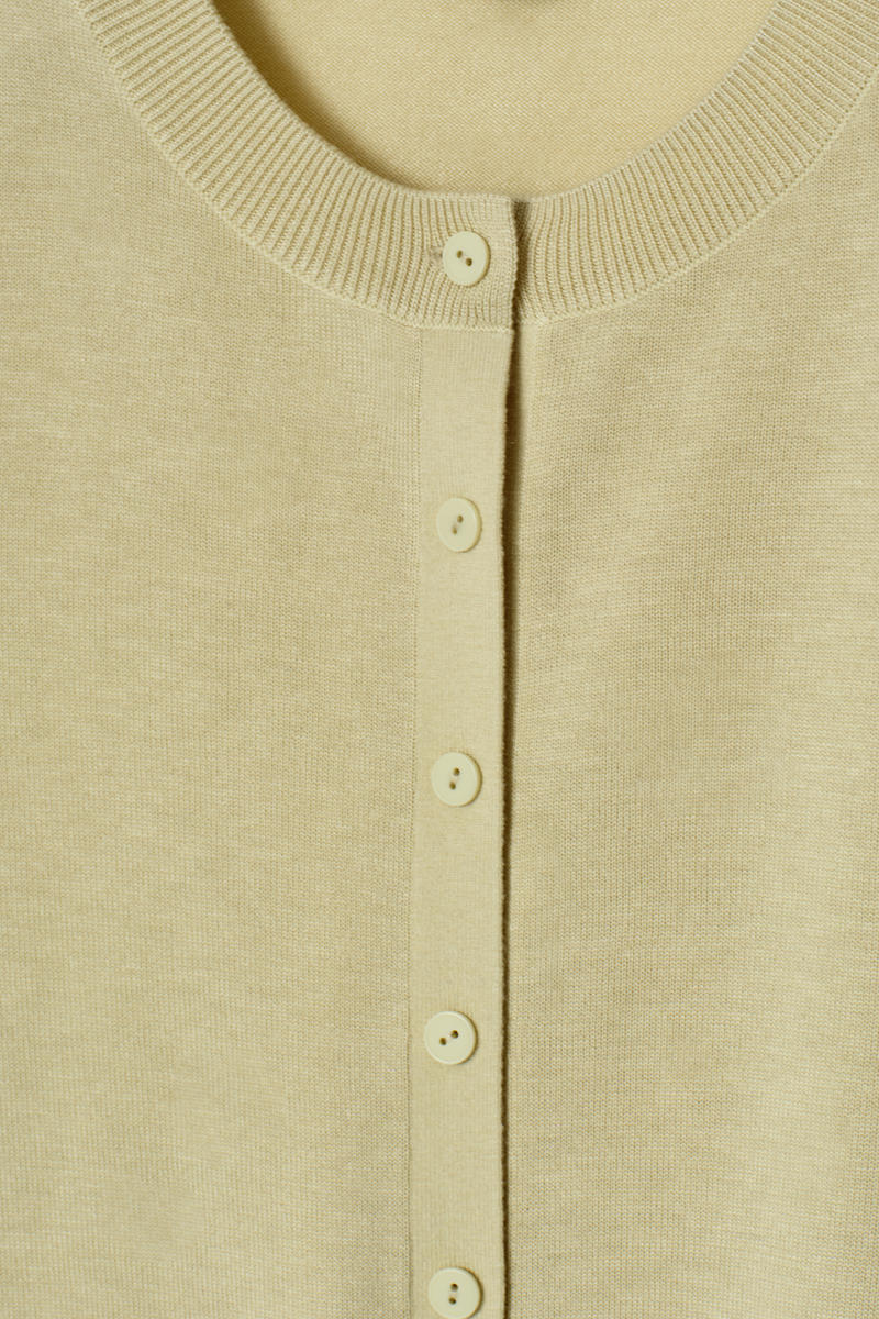 COS メリノウールブレンド半袖カーディガン