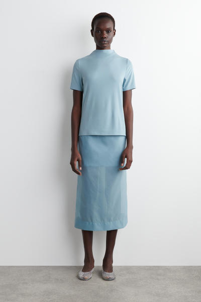 COS ドレープジャージーTシャツ