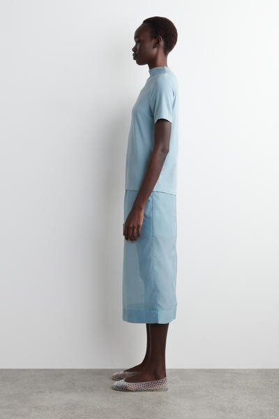 COS ドレープジャージーTシャツ