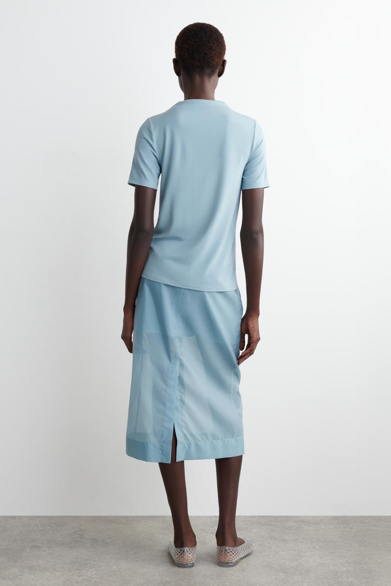 COS ドレープジャージーTシャツ