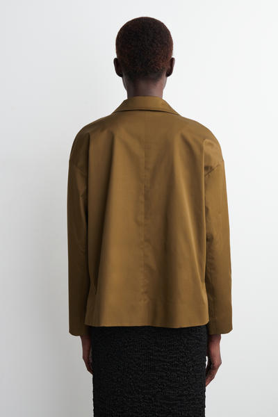 COS シングルボタンコットンブレザー