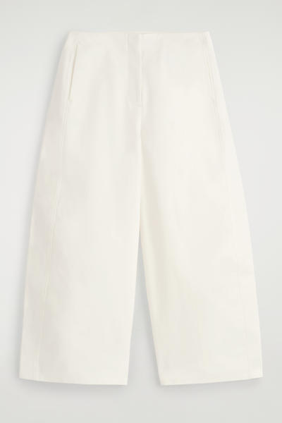 COS クロップドバレルレッグコットントラウザーズ