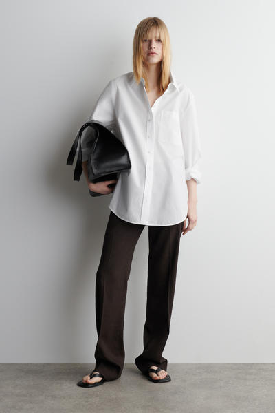 COS テーラードリネンストレートレッグトラウザーズ