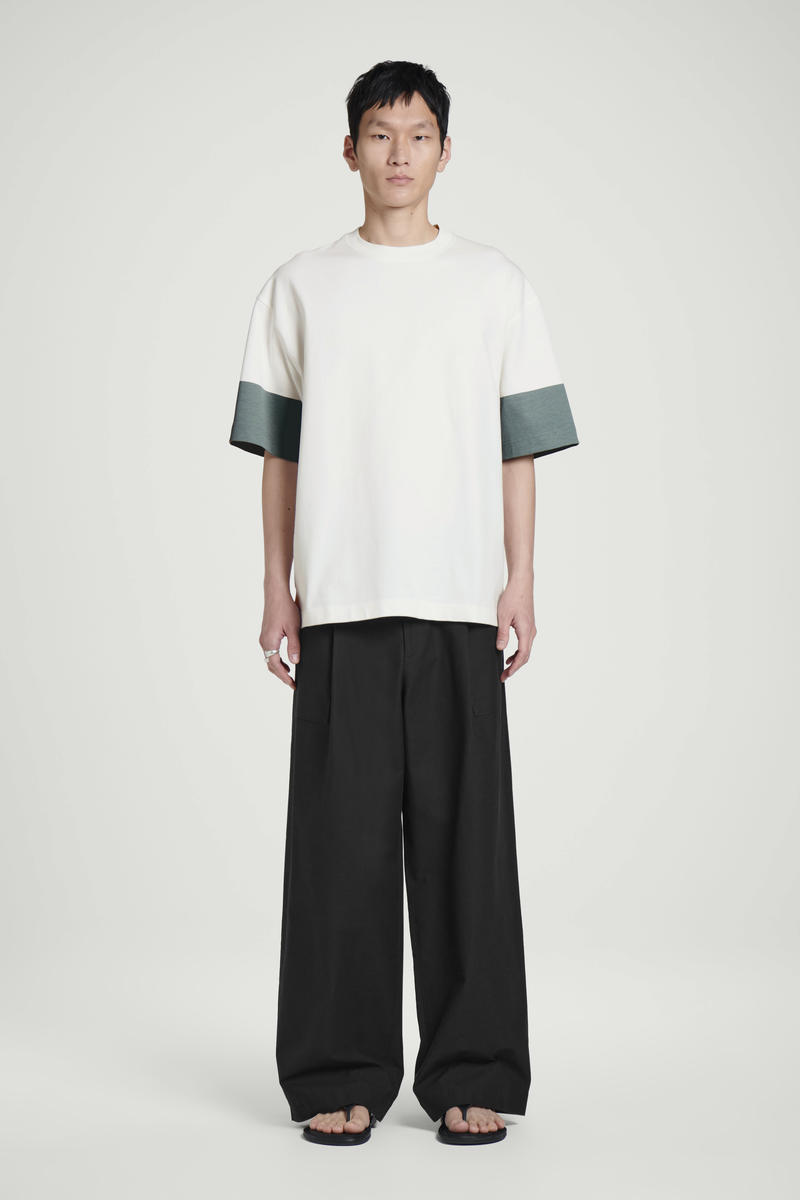 COS オーバーサイズカラーブロックコットンTシャツ