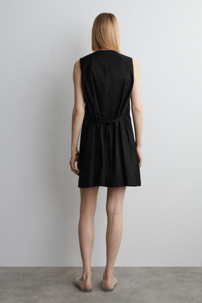 COS ボタン付きピマコットンミニドレス