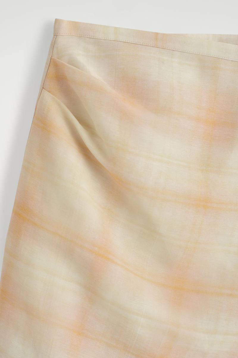 CHECKED MIDI WRAP SKIRT チェックミディラップスカート｜COS