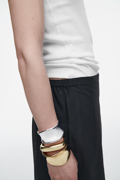 COS コットンドローストリングミディスカート