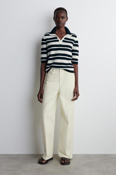 COS コットンキャンバス ストレートレッグ トラウザーズ