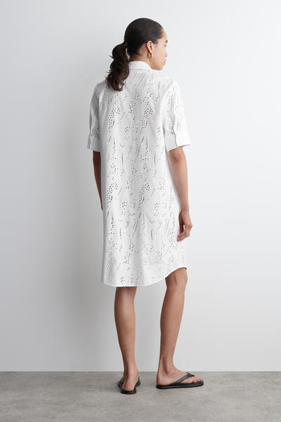 COS ブロデリーアングレーズシャツワンピース