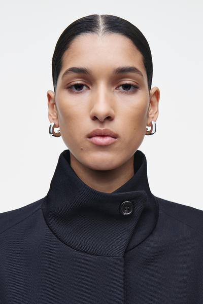 COS オーバーサイズフィット トラペーズウールブレンドコート