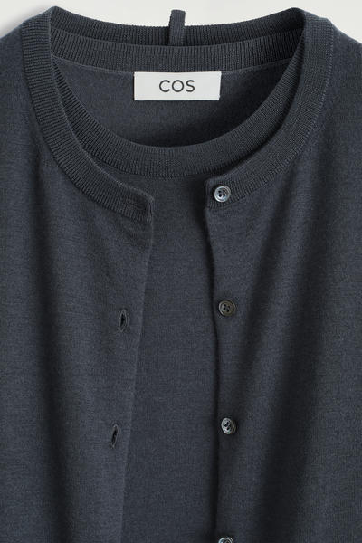 COS レイヤードファインカシミヤカーディガン