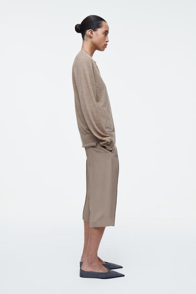 COS レイヤードファインカシミヤカーディガン